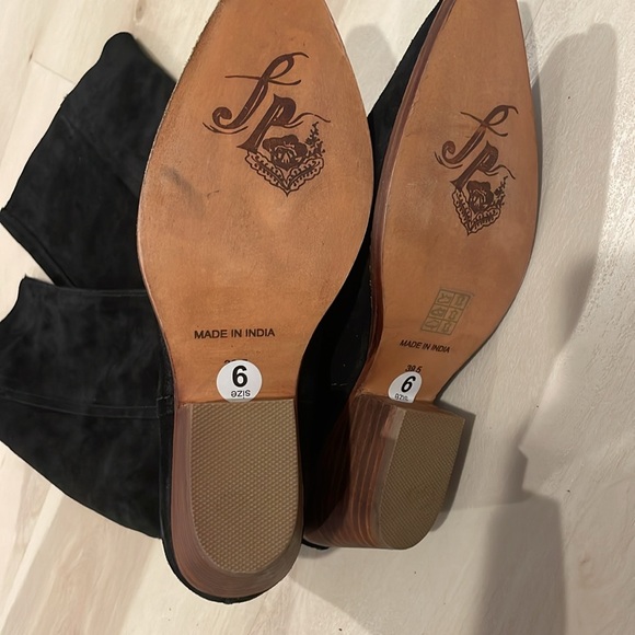 Free People Sway black genuine suede Low western inspired boots new 39 - Picture 7 of 12